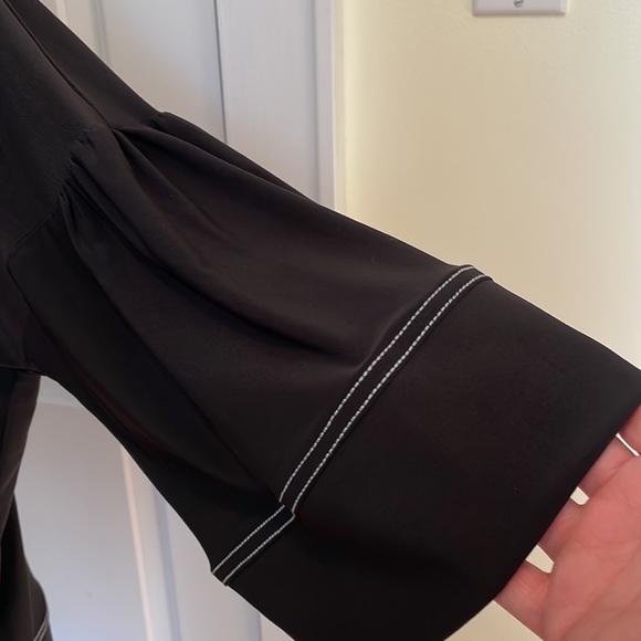 Last Tango black with white stitching bell sleeve top. NWT. Size L - Picture 3 of 5